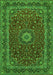 Medallion Green Traditional Rug, tr483grn