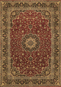 Medallion Brown Traditional Rug, tr483brn