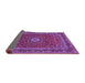 Sideview of Medallion Purple Traditional Rug, tr483pur