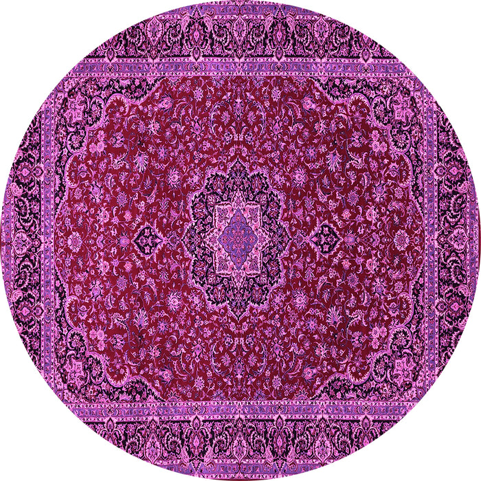 Round Medallion Pink Traditional Rug, tr483pnk