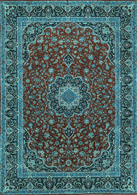 Medallion Light Blue Traditional Rug, tr483lblu