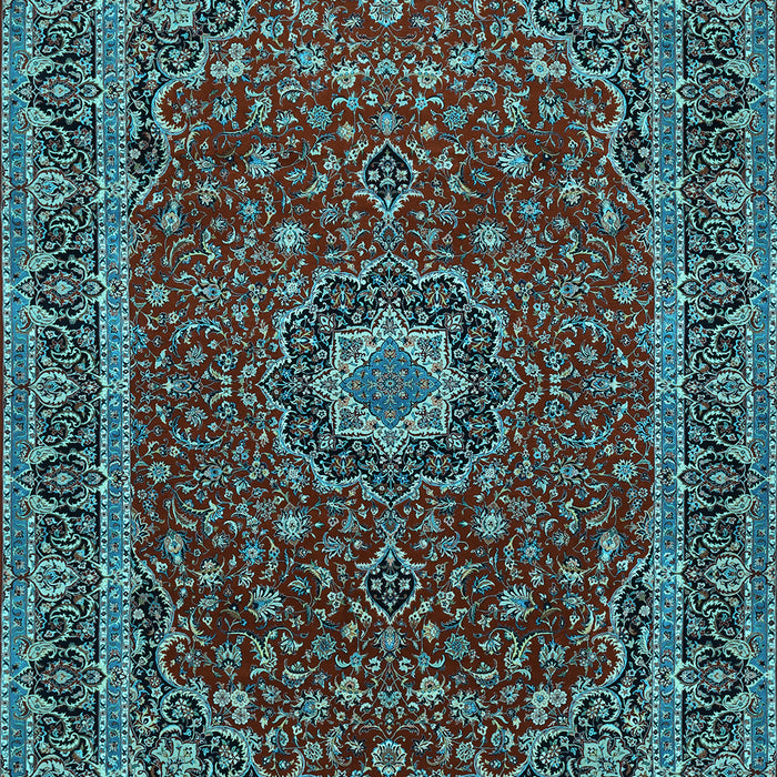 Medallion Light Blue Traditional Rug, tr483lblu
