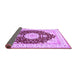 Sideview of Medallion Purple Traditional Rug, tr484pur