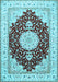 Medallion Light Blue Traditional Rug, tr484lblu