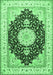 Medallion Emerald Green Traditional Rug, tr484emgrn