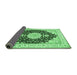 Sideview of Medallion Emerald Green Traditional Rug, tr484emgrn