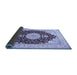 Sideview of Medallion Blue Traditional Rug, tr484blu