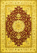 Medallion Yellow Traditional Rug, tr484yw