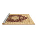 Sideview of Machine Washable Medallion Brown Traditional Rug, wshtr484brn