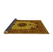 Sideview of Medallion Yellow Traditional Rug, tr485yw