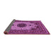 Sideview of Medallion Purple Traditional Rug, tr485pur