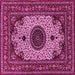 Square Medallion Pink Traditional Rug, tr485pnk