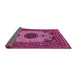 Sideview of Medallion Pink Traditional Rug, tr485pnk