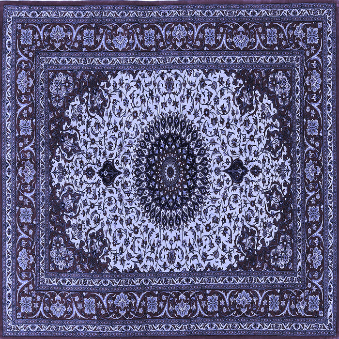 Square Medallion Blue Traditional Rug, tr485blu