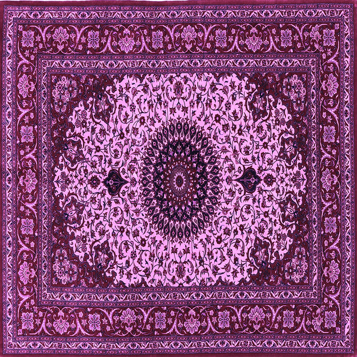 Square Medallion Purple Traditional Rug, tr485pur