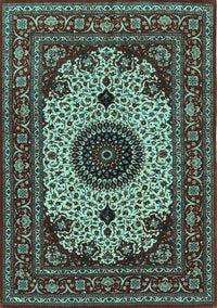 Medallion Light Blue Traditional Rug, tr485lblu