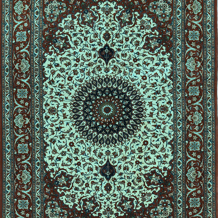 Medallion Light Blue Traditional Rug, tr485lblu