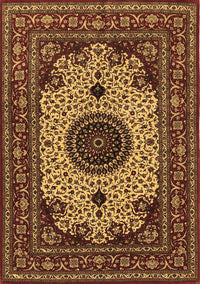 Medallion Brown Traditional Rug, tr485brn