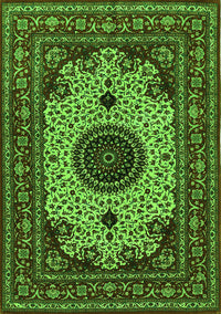 Medallion Green Traditional Rug, tr485grn