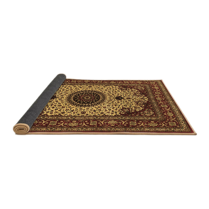 Sideview of Medallion Brown Traditional Rug, tr485brn