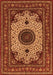 Medallion Orange Traditional Rug, tr485org