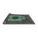 Sideview of Medallion Light Blue Traditional Rug, tr485lblu