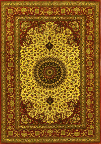 Medallion Yellow Traditional Rug, tr485yw