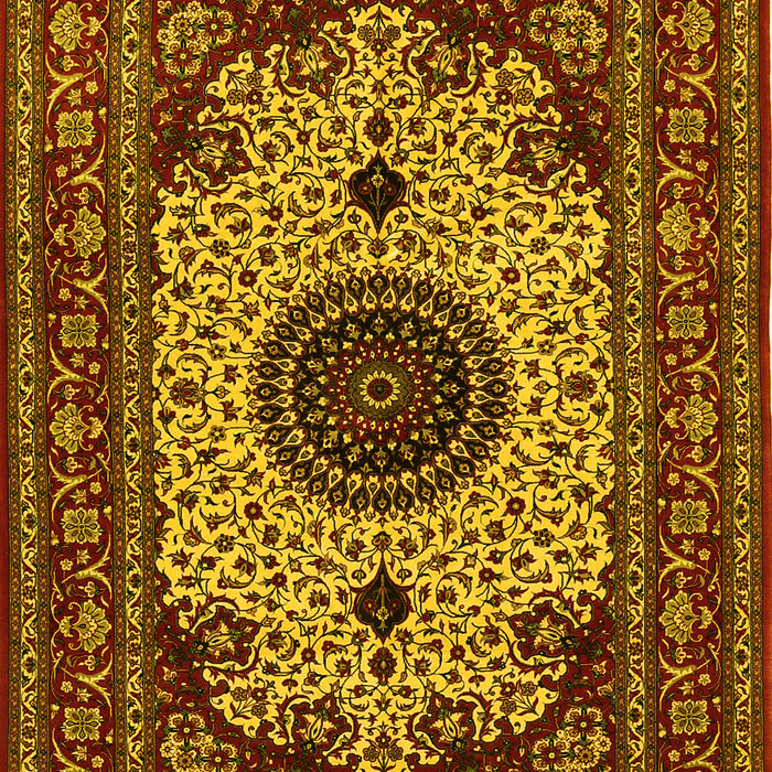 Medallion Yellow Traditional Rug, tr485yw