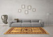 Machine Washable Persian Brown Traditional Rug in a Living Room,, wshtr486brn