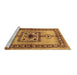 Sideview of Machine Washable Persian Brown Traditional Rug, wshtr486brn