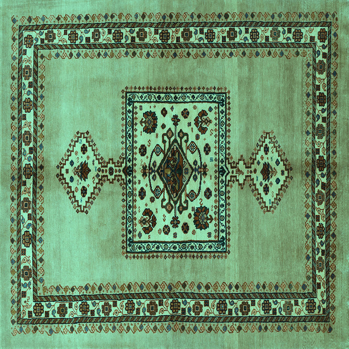 Square Persian Turquoise Traditional Rug, tr486turq