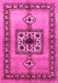 Machine Washable Persian Pink Traditional Rug, wshtr486pnk