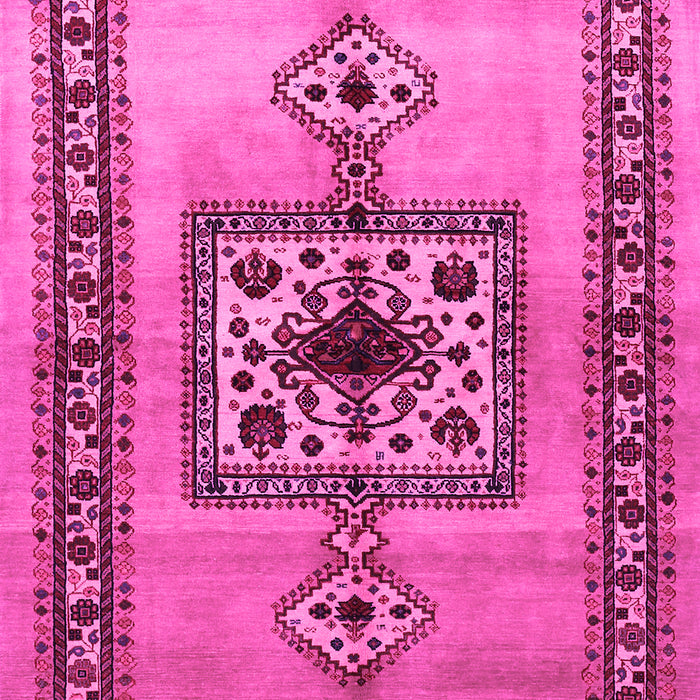Machine Washable Persian Pink Traditional Rug, wshtr486pnk