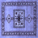 Square Persian Blue Traditional Rug, tr486blu