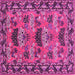 Square Persian Pink Traditional Rug, tr487pnk