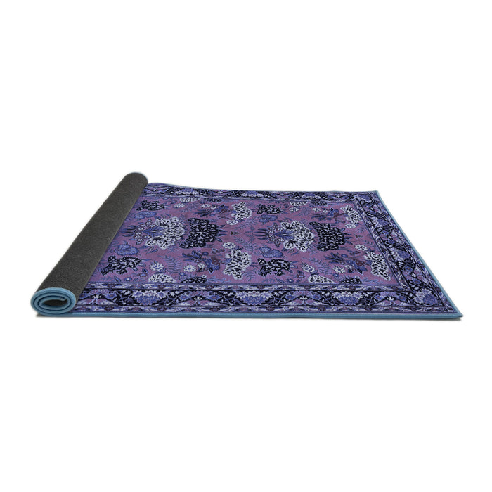 Sideview of Persian Blue Traditional Rug, tr487blu