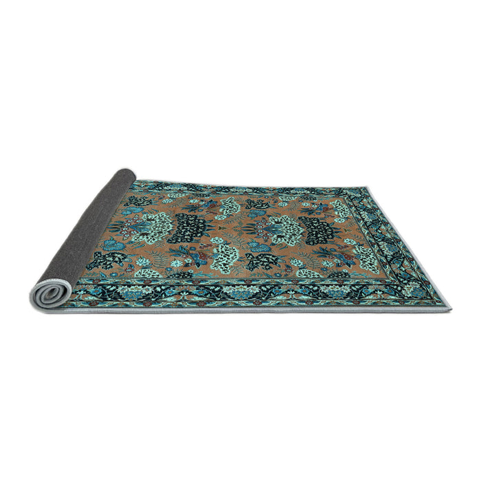 Sideview of Persian Light Blue Traditional Rug, tr487lblu