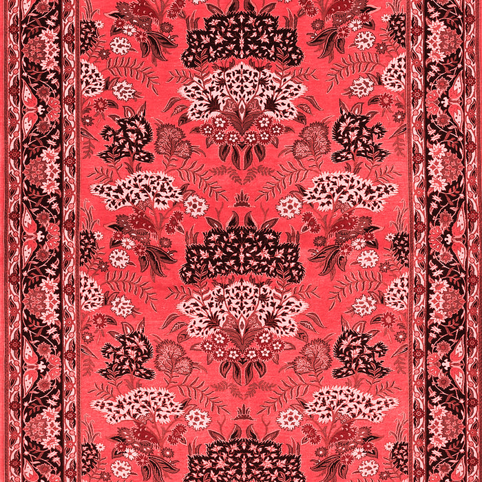 Machine Washable Persian Red Traditional Rug, wshtr487red