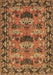 Machine Washable Persian Brown Traditional Rug, wshtr487brn