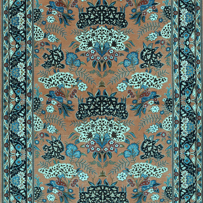 Machine Washable Persian Light Blue Traditional Rug, wshtr487lblu
