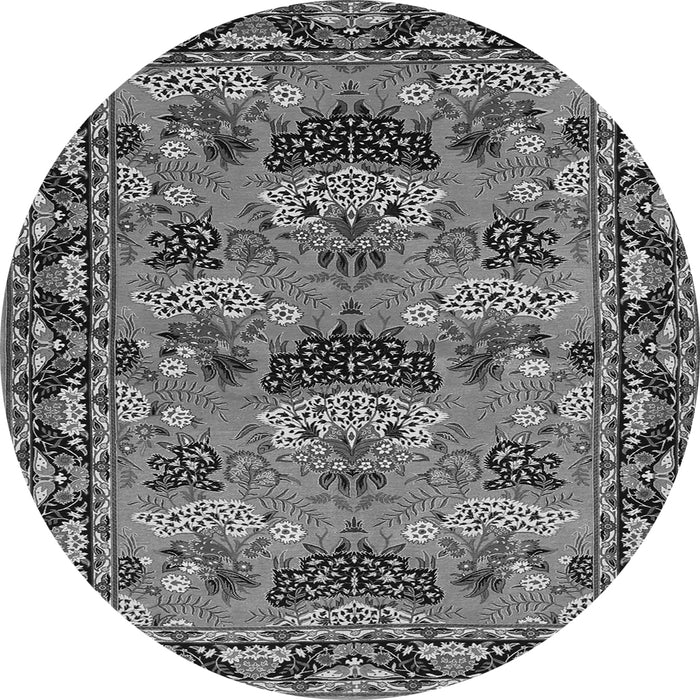 Machine Washable Persian Gray Traditional Rug, wshtr487gry