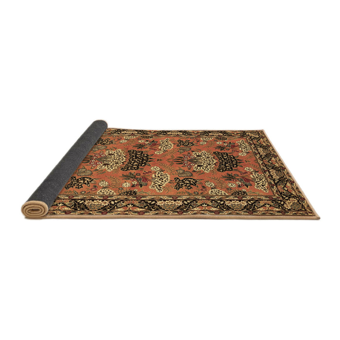 Sideview of Persian Brown Traditional Rug, tr487brn