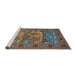 Sideview of Machine Washable Traditional Brown Rug, wshtr488