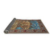 Sideview of Traditional Brown Animal Rug, tr488