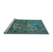 Sideview of Machine Washable Animal Light Blue Traditional Rug, wshtr488lblu