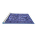 Sideview of Machine Washable Animal Blue Traditional Rug, wshtr488blu