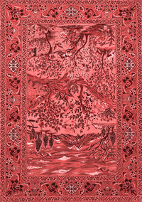 Animal Red Traditional Rug, tr488red