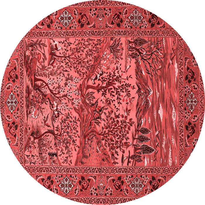 Animal Red Traditional Rug, tr488red