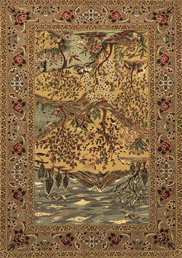 Animal Brown Traditional Rug, tr488brn