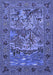 Machine Washable Animal Blue Traditional Rug, wshtr488blu